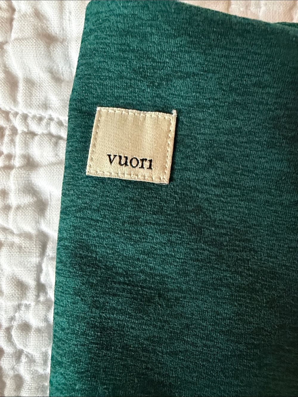 Vuori Elevation High Rise Leggings + Plyo Tank Matching Set Green S - Picture 2 of 8